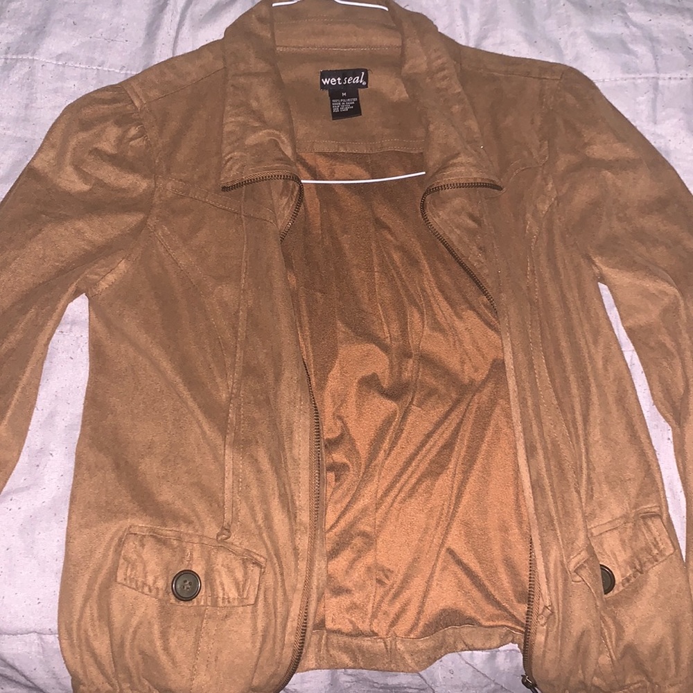 Wet seal brown jacket polyester 100%| Medium